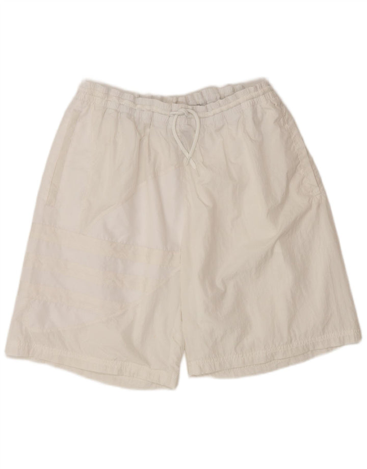 Pantaloni scurți de înot Adidas pentru bărbați XL, alb, poliester