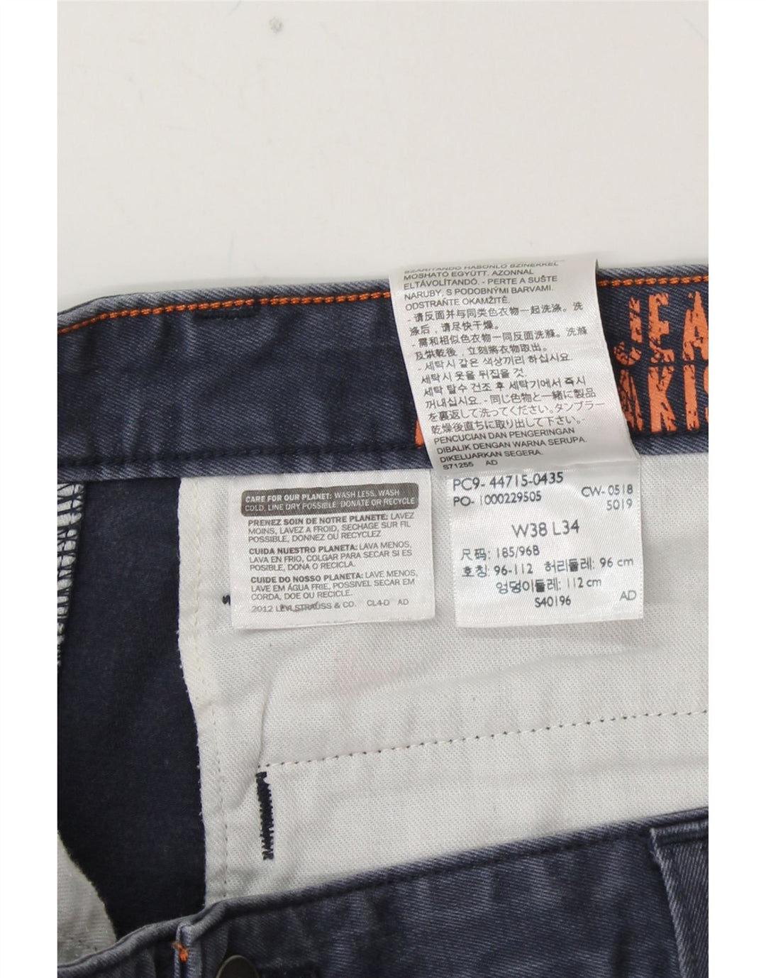 Pantaloni chino drepți pentru bărbați DOCKERS L38 L30 bumbac bleumarin