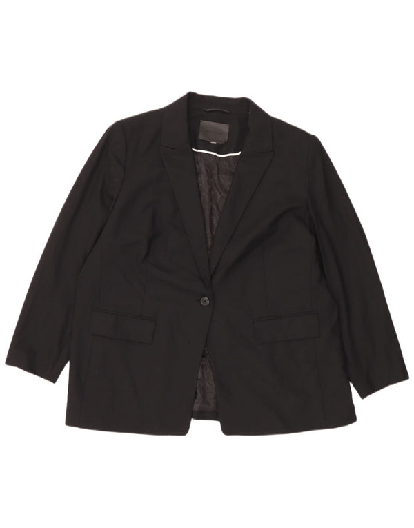 Jachetă pentru femei Marks & Spencer Autograph 1 Button Blazer UK 18 XL Negru