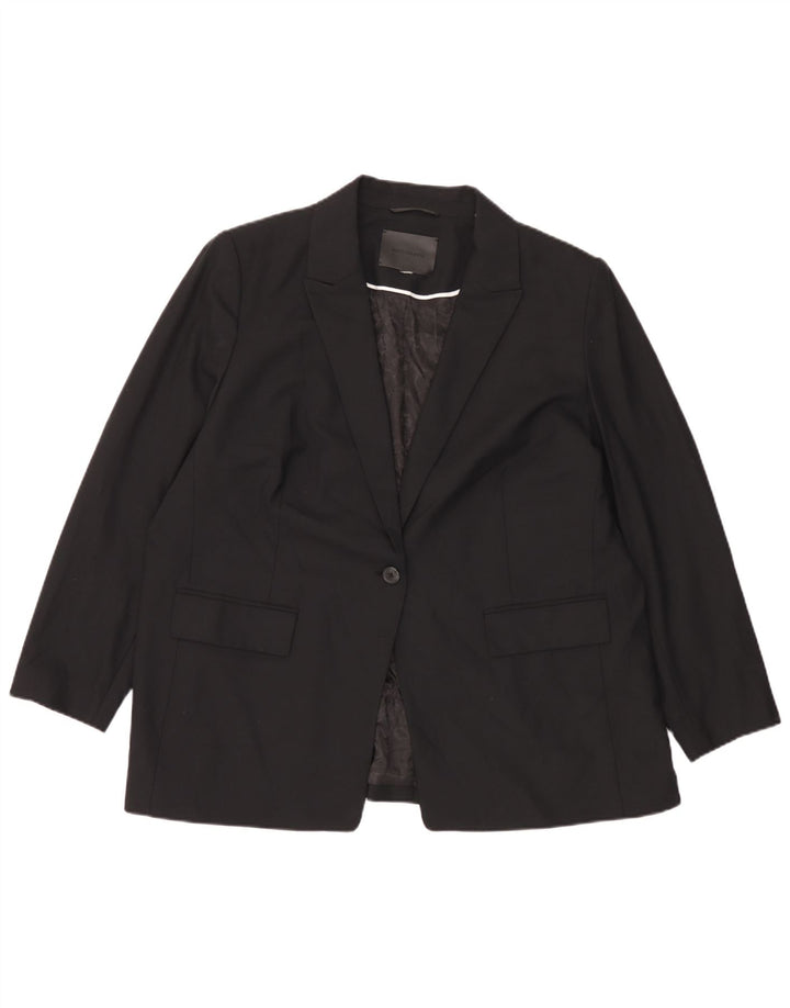 Jachetă pentru femei Marks & Spencer Autograph 1 Button Blazer UK 18 XL Negru