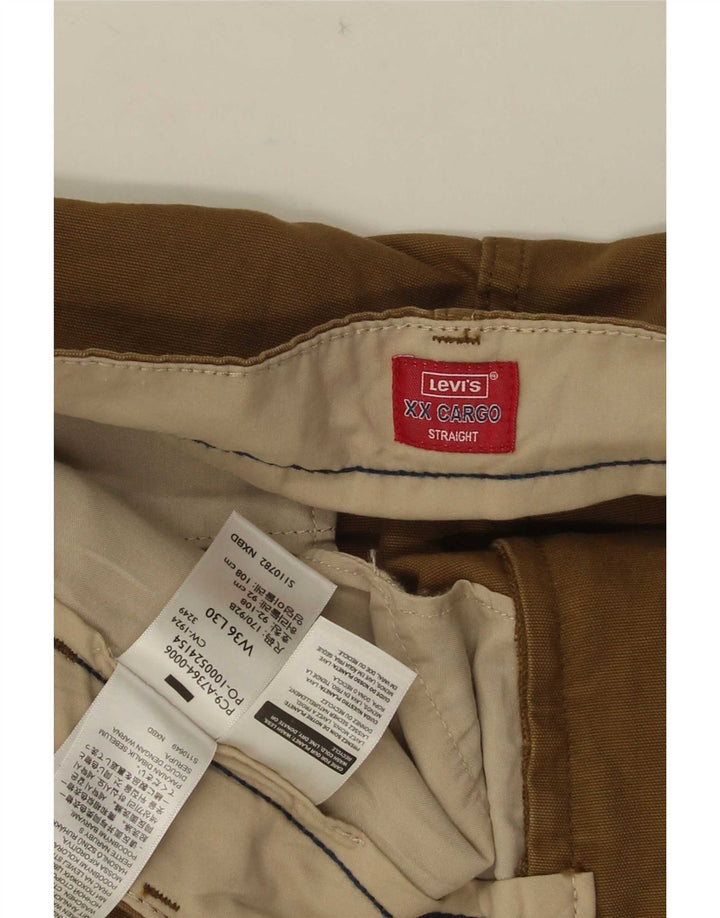 Pantaloni cargo dritti pentru bărbați Levi's W36 L30 bumbac maro