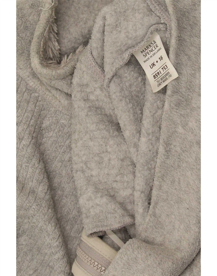Jachetă fleece pentru femei Marks & Spencer UK 16 mare poliester gri