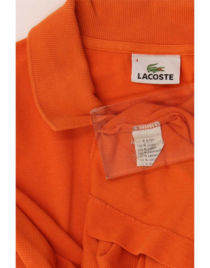 Tricou polo Lacoste pentru bărbați mărimea 4 bumbac portocaliu mediu
