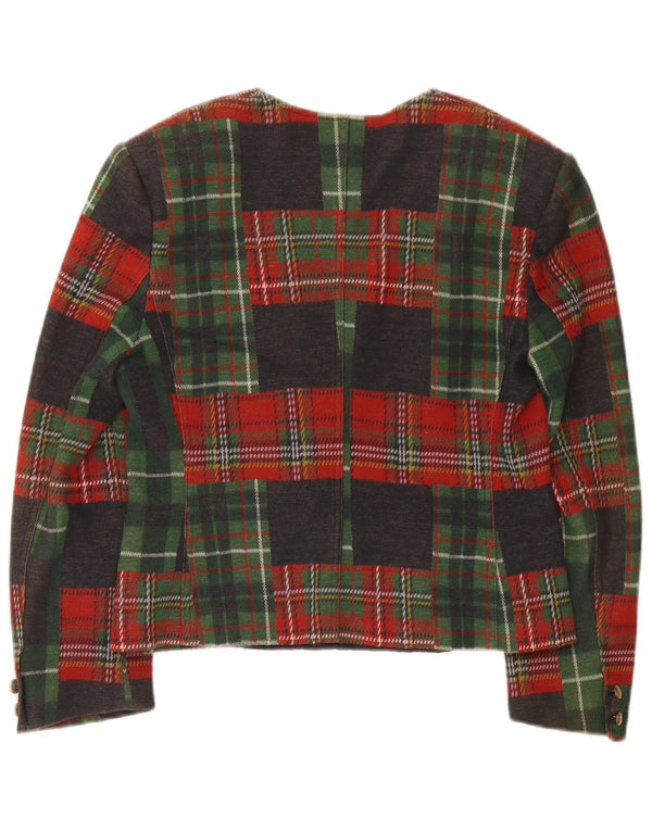 Johnny Lambs Jachetă pentru femei Crop Blazer IT 44 Medium Multicolor Check