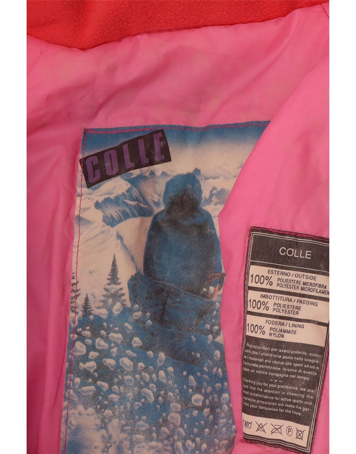 Jachetă de schi cu glugă pentru femei Colle UK 10 mic, roz, poliester color bloc