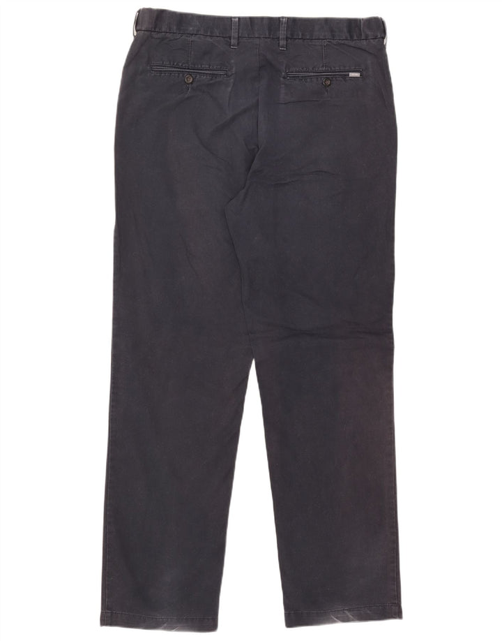 Marks & Spencer Pantaloni de costum pentru bărbați, drepti, cu croiala normală, L36 L33, bleumarin