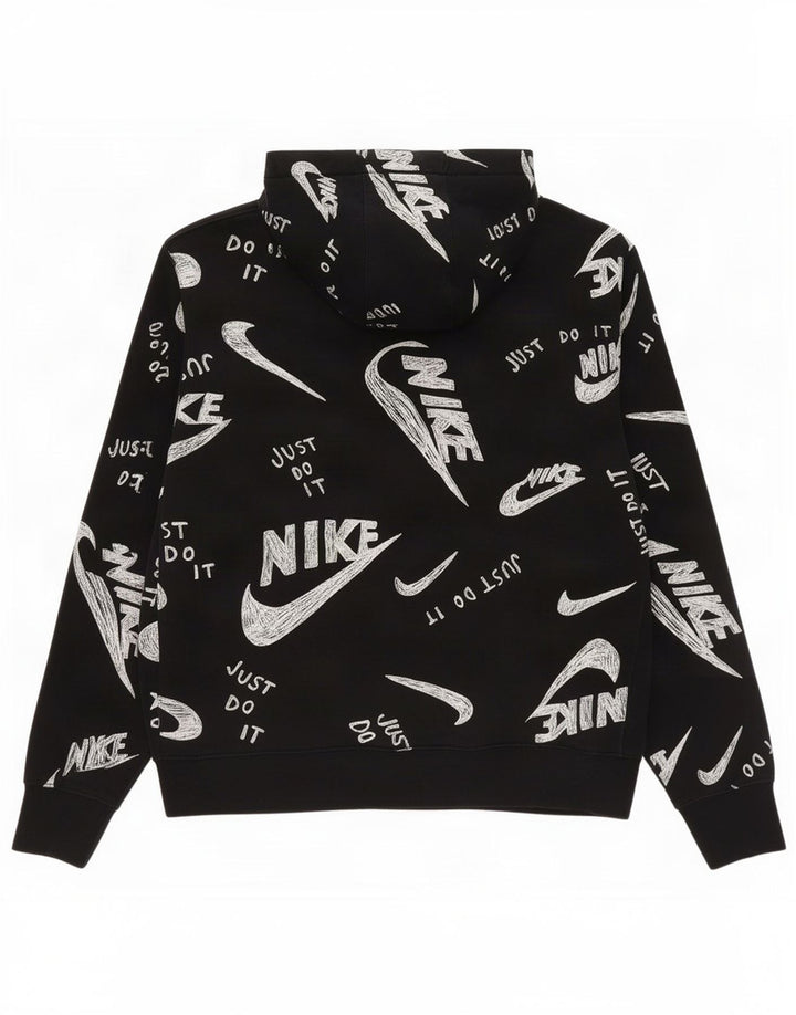 Pulover Nike Grafic pentru bărbați, bumbac mediu negru