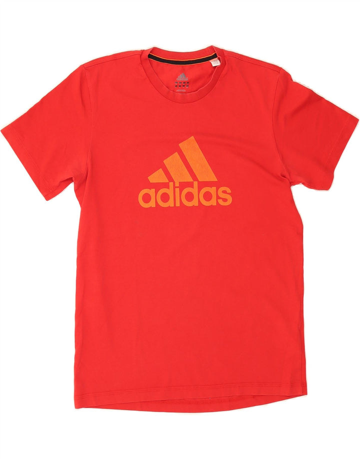 ADIDAS Mens Graphic T-Shirt Top Medium Red Cotton Vintage Adidas and Second-Hand Adidas from Messina Hembry 