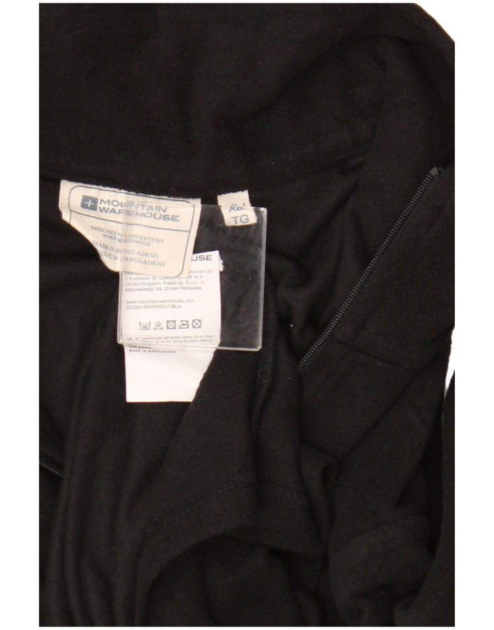 Jumper pentru bărbați Mountain Warehouse, din lână, cu fermoar, XL, poliester negru