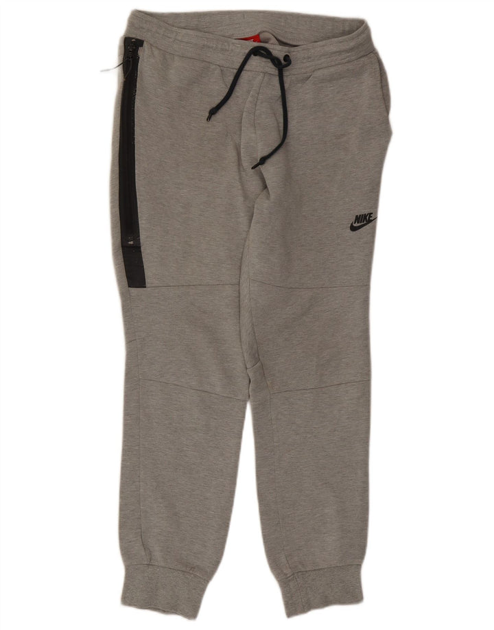 Pantaloni de trening pentru bărbați Nike Pantaloni de jogging, gri mediu, bumbac color bloc