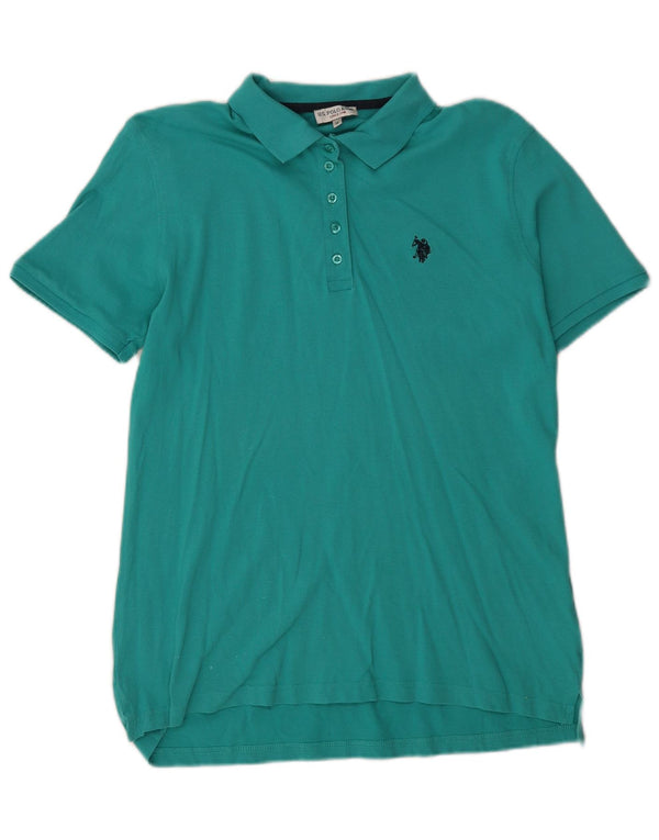 U.S. Polo Assn. Tricou polo pentru bărbați, bumbac albastru mediu