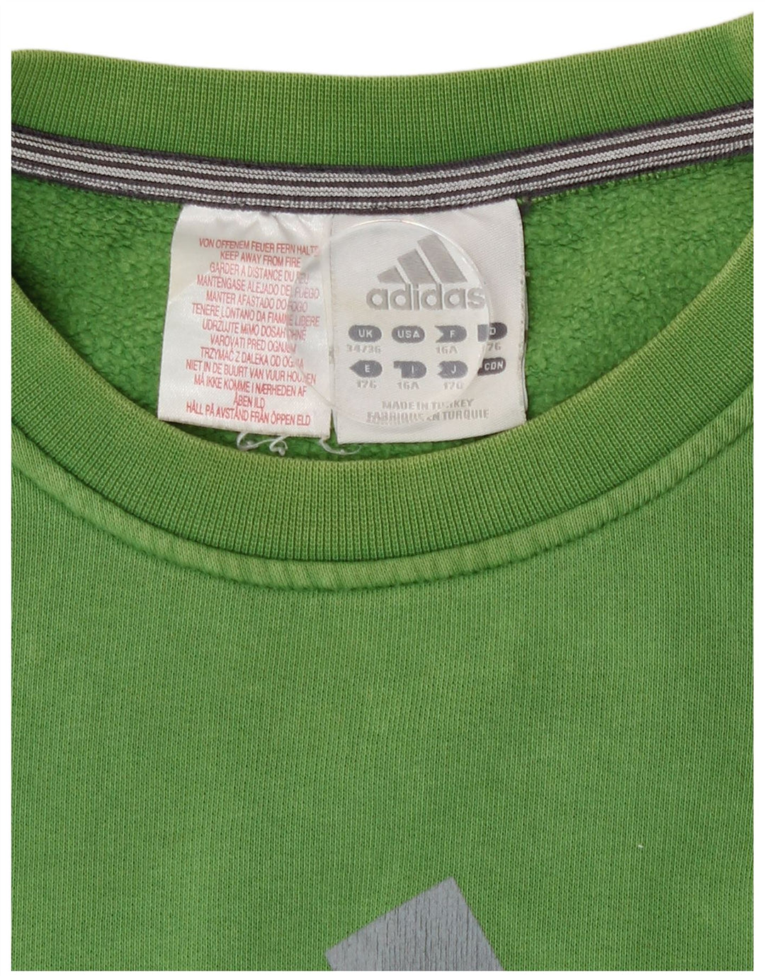 Adidas Boys Graphic Top mânecă lungă 15-16 ani bumbac verde