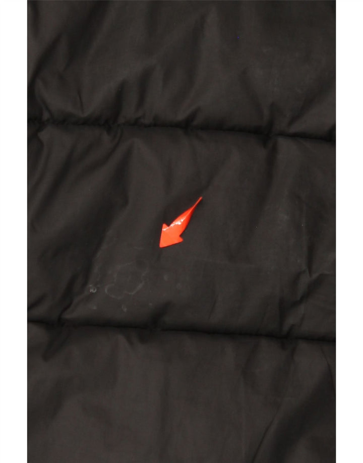 Jachetă căptușită cu grafică BENETTON pentru băieți 10-11 ani XL negru colorblock