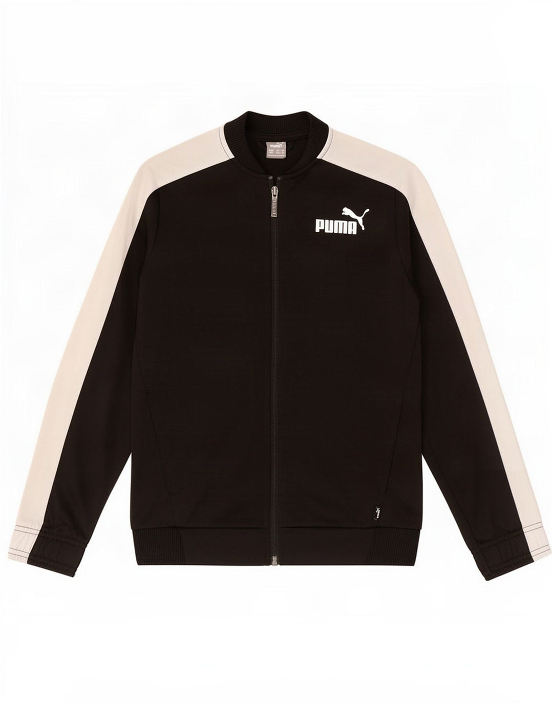 Jachetă de trening Puma pentru băieți 11-12 ani, negru, poliester color bloc