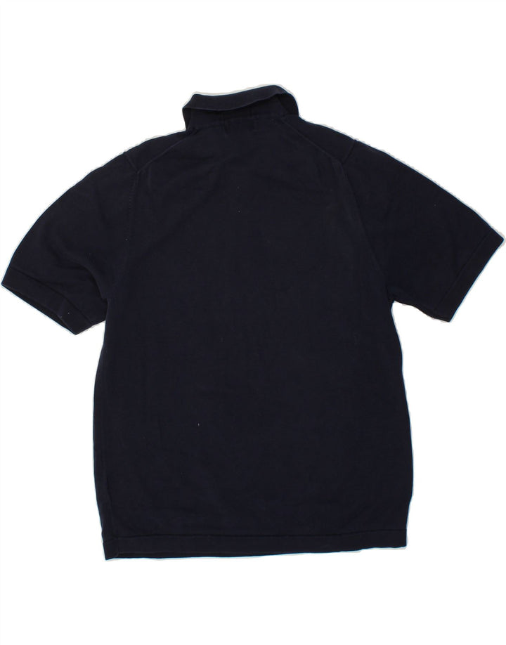 EDDIE BAUER Mens Polo Shirt Medium Navy Blue Cotton Vintage Eddie Bauer and Second-Hand Eddie Bauer from Messina Hembry 