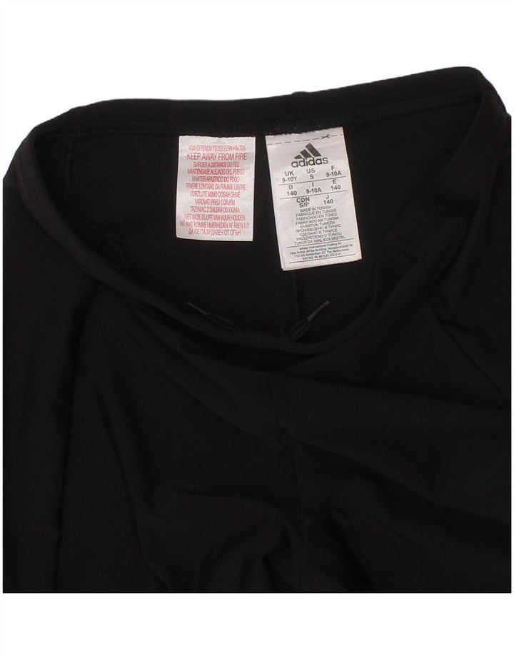 Pantaloni scurți sport pentru fete Adidas 9-10 ani poliester negru