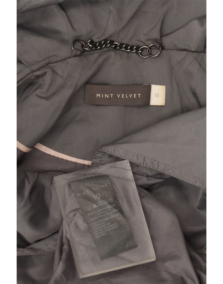 MINT VELVET Jachetă utilitare supradimensionată pentru femei UK 10 Small Gri Poliester