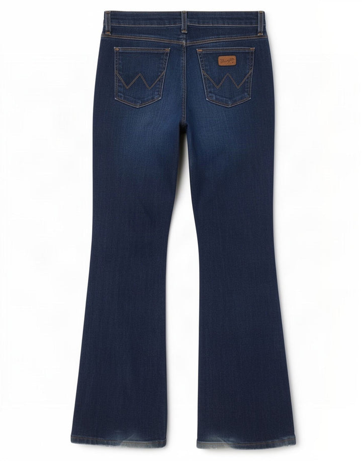Blugi evazați Wrangler Curve pentru femei W30 L32 Bumbac albastru