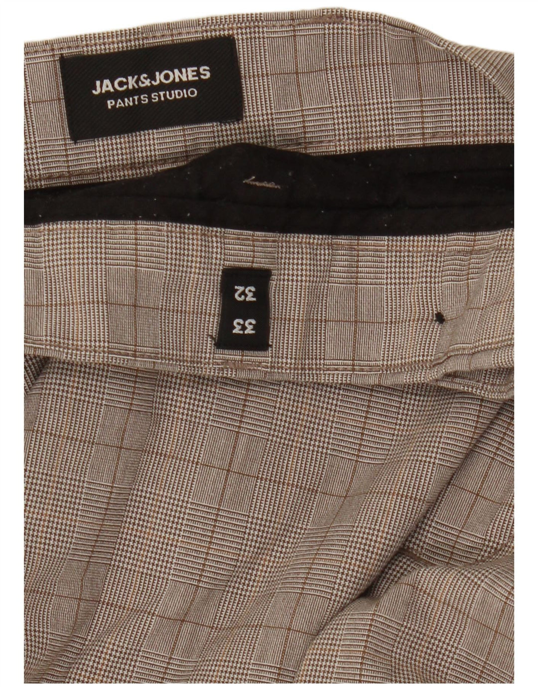 Pantaloni de costum slim pentru bărbați Jack & Jones L33 L32 gri check