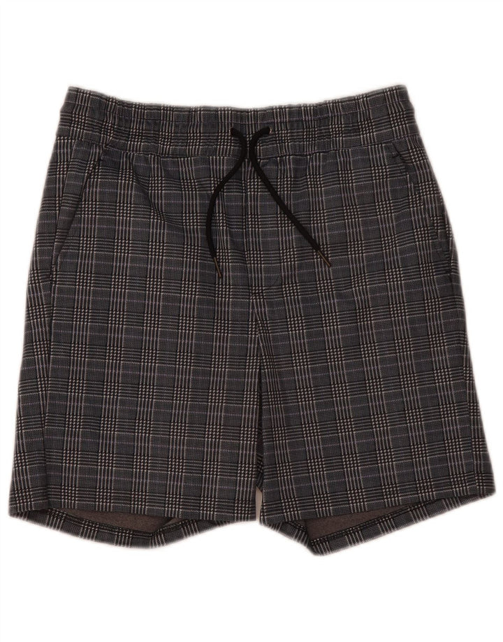 Pantaloni scurți chino Jack & Jones pentru bărbați, mici W29, poliester cu carouri gri