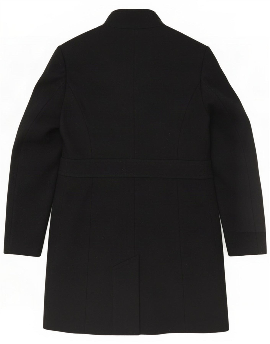 Beneton Womens Overcoat UK 8 Small Black Wool