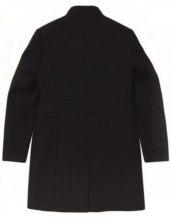 Beneton Womens Overcoat UK 8 Small Black Wool