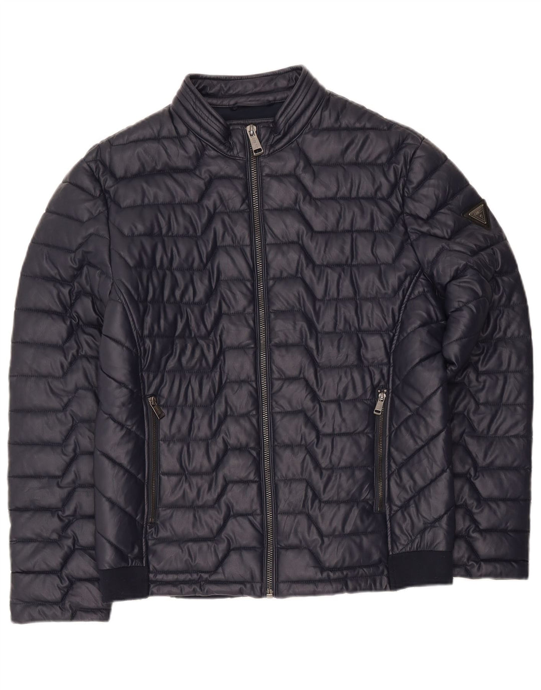 Jachetă căptușită Guess pentru bărbați UK 42 XL bleumarin poliester
