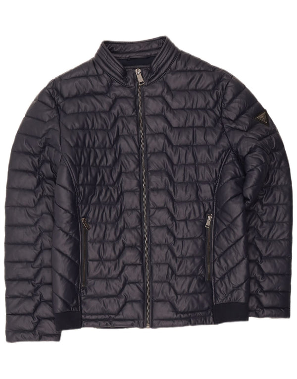 Jachetă căptușită Guess pentru bărbați UK 42 XL bleumarin poliester