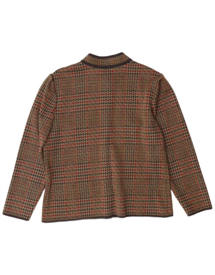 STIZZOLI Jachetă pentru femei din tricot cu 6 nasturi, IT 48 XL, maro, picioare de găină