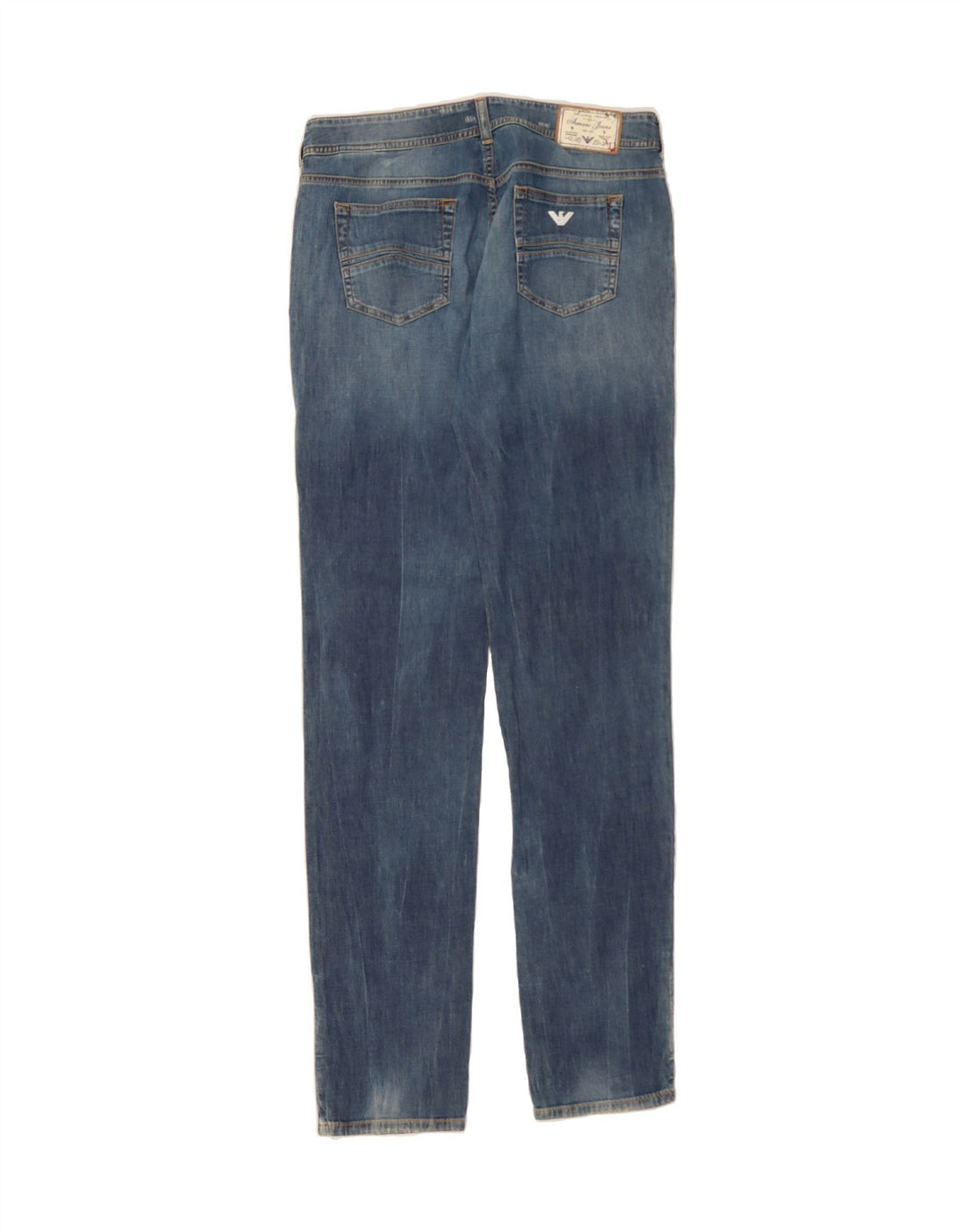 ARMANI Womens Skinny Jeans W33 L35 Blue Cotton Vintage Armani and Second-Hand Armani from Messina Hembry 