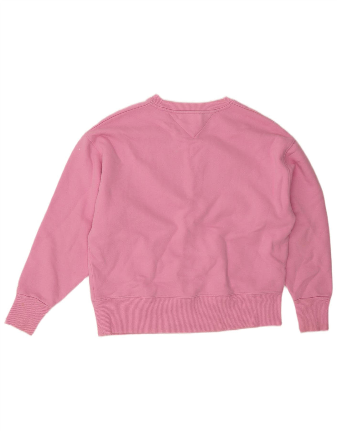 TOMMY HILFIGER Womens Oversized Sweatshirt Jumper UK 14 Medium Pink