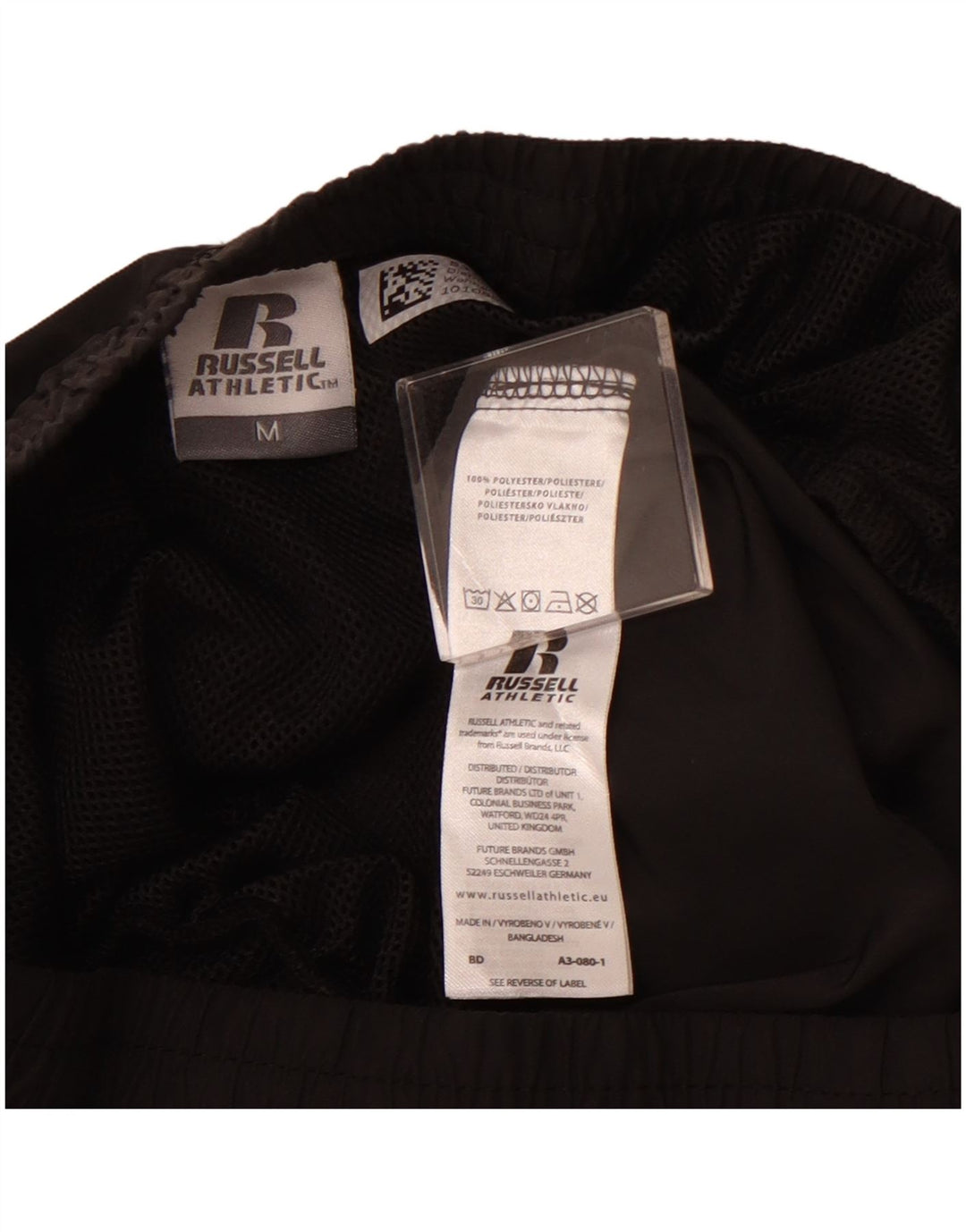 Pantaloni scurți sport pentru bărbați RUSSELL ATHLETIC Poliester mediu negru