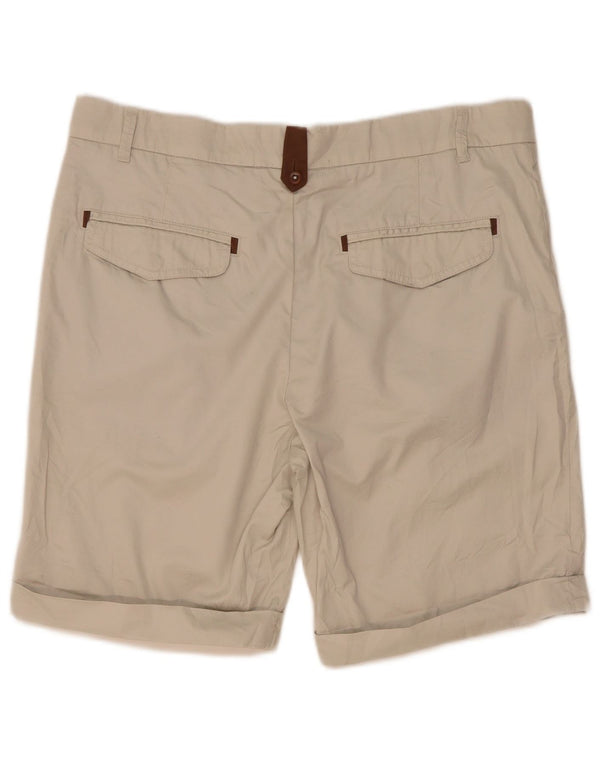 Pantaloni scurți casual pentru bărbați Zara EU 42 Large W32 Bej Bumbac