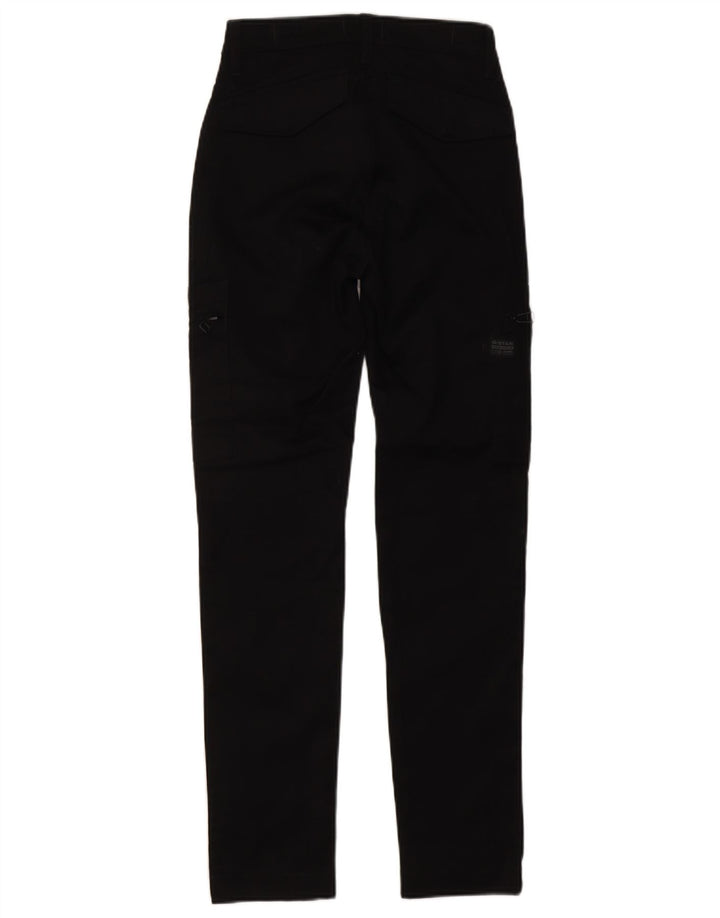 Pantaloni cargo drepti pentru femei G-Star W24 L32 bumbac negru