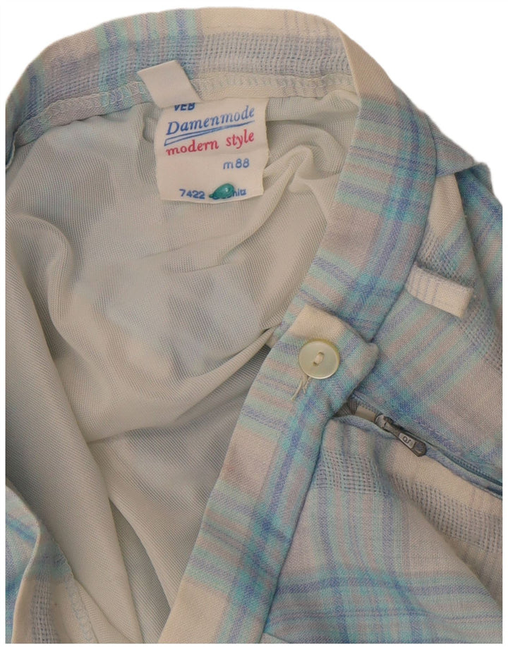 Fusta A-Line pentru Damă Vintage W29 Medium Blue Check