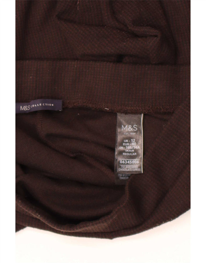 Leggings obișnuiți pentru femei Marks & Spencer UK 12 Poliester maro mediu