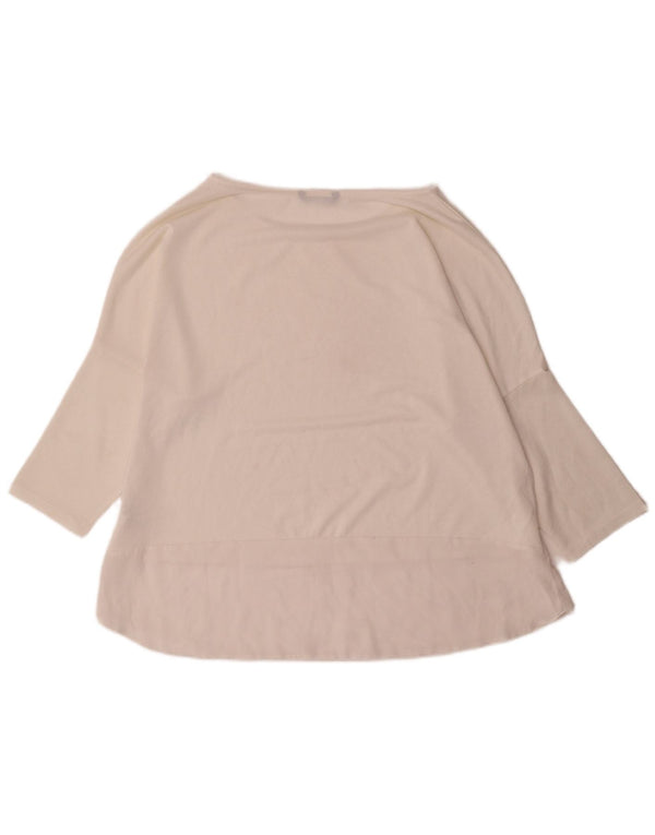 Marks & Spencer Top pentru femei cu mâneci 3/4 UK 18 XL Poliester alb