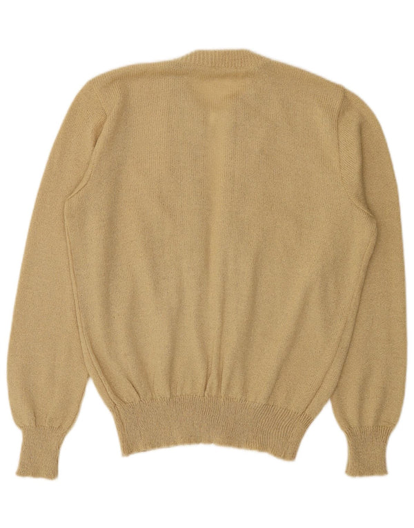 Pulover cardigan deschis pentru femei Vintage UK 14 Bej mediu