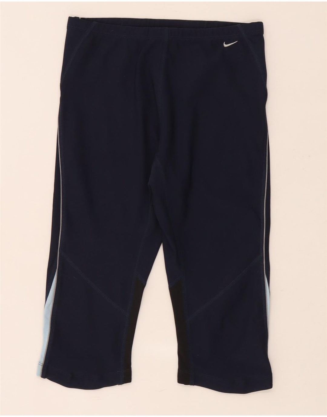 Leggings Capri Nike pentru femei Marea Britanie 14/16, mare, albastru bleumarin, poliester bloc de culoare