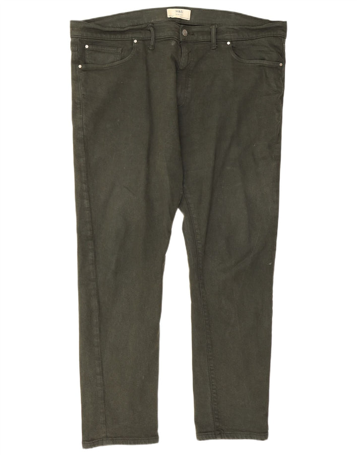 Blugi slim pentru bărbați Marks & Spencer W42 L31 bumbac verde