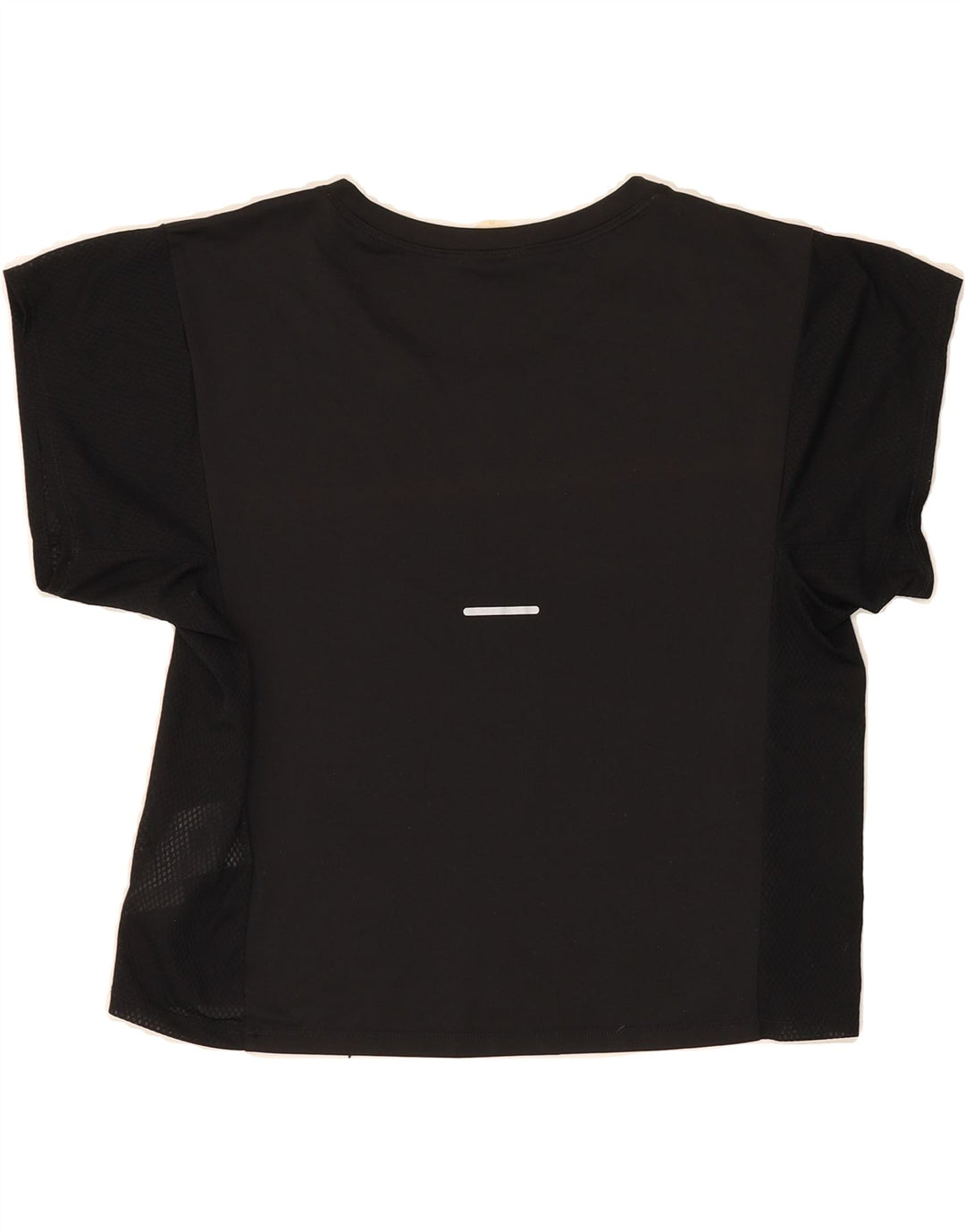 ASICS Womens Crop Graphic T-Shirt Top UK 14 Medium Black Polyester Vintage Asics and Second-Hand Asics from Messina Hembry 