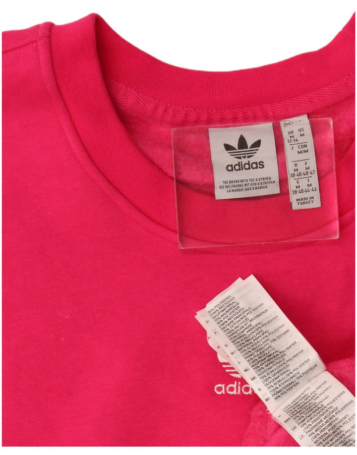 Pulover supradimensionat pentru femei Adidas UK 12/14 Poliester roz mediu