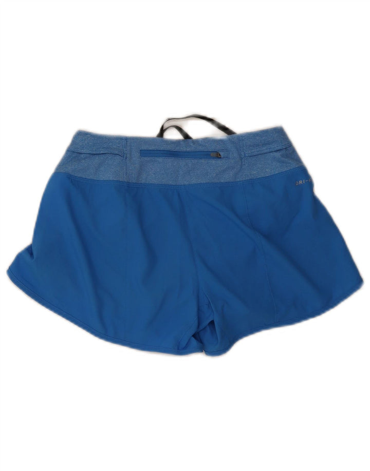 Pantaloni scurți sport Nike Dri Fit pentru femei UK 4 XS Albastru Poliester