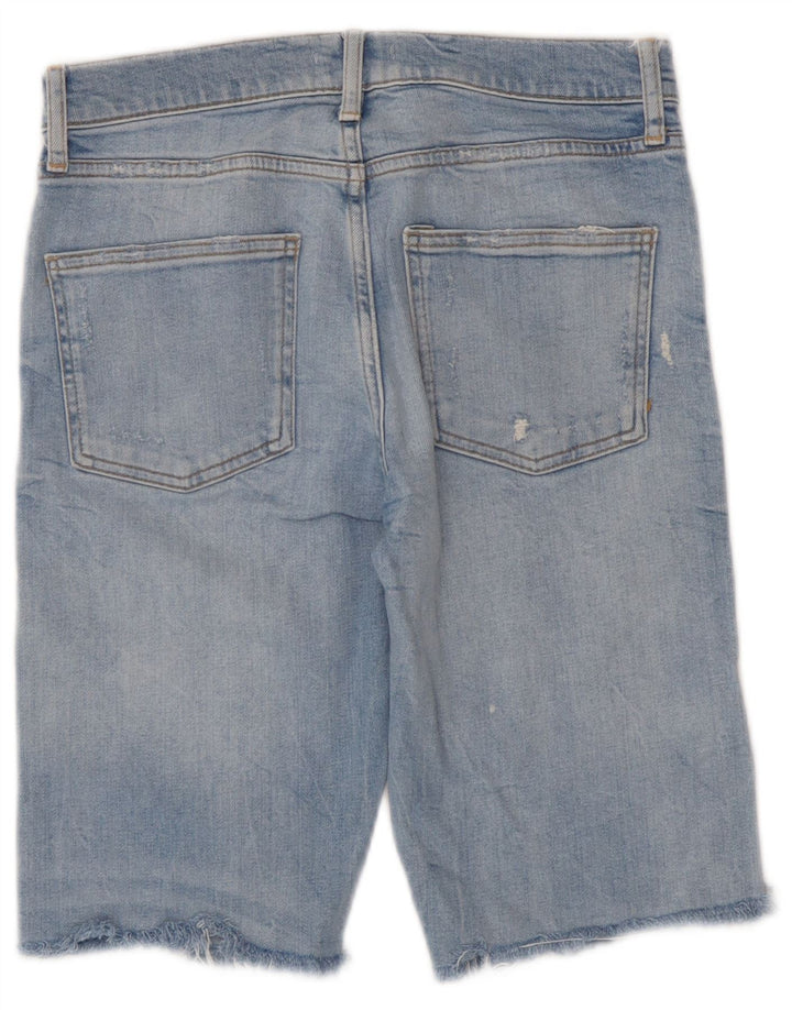 Pantaloni scurți din denim învechit pentru femei Zara EU 36 XS W26 Albastru