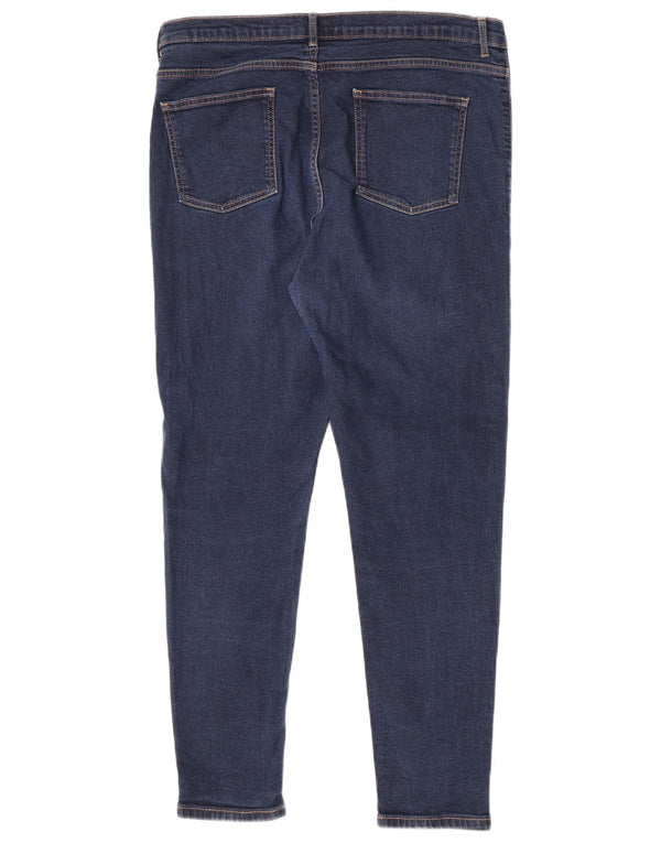 Marks & Spencer Womens Skinny Jeans UK 18 XL W36 L29 Blue Cotton