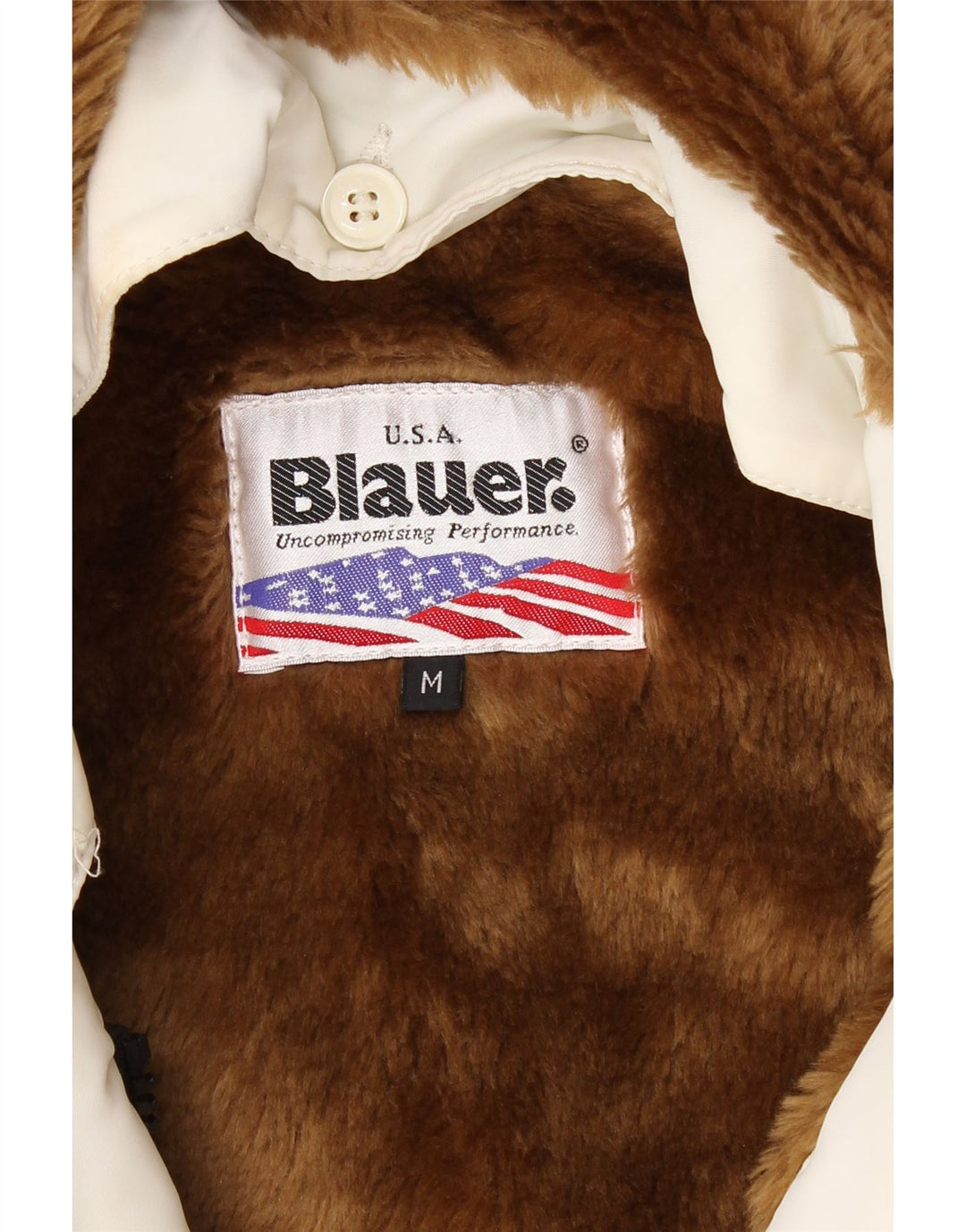 BLAUER Womens Sherpa Jacket UK 14 Medium White Polyamide Vintage Blauer and Second-Hand Blauer from Messina Hembry 