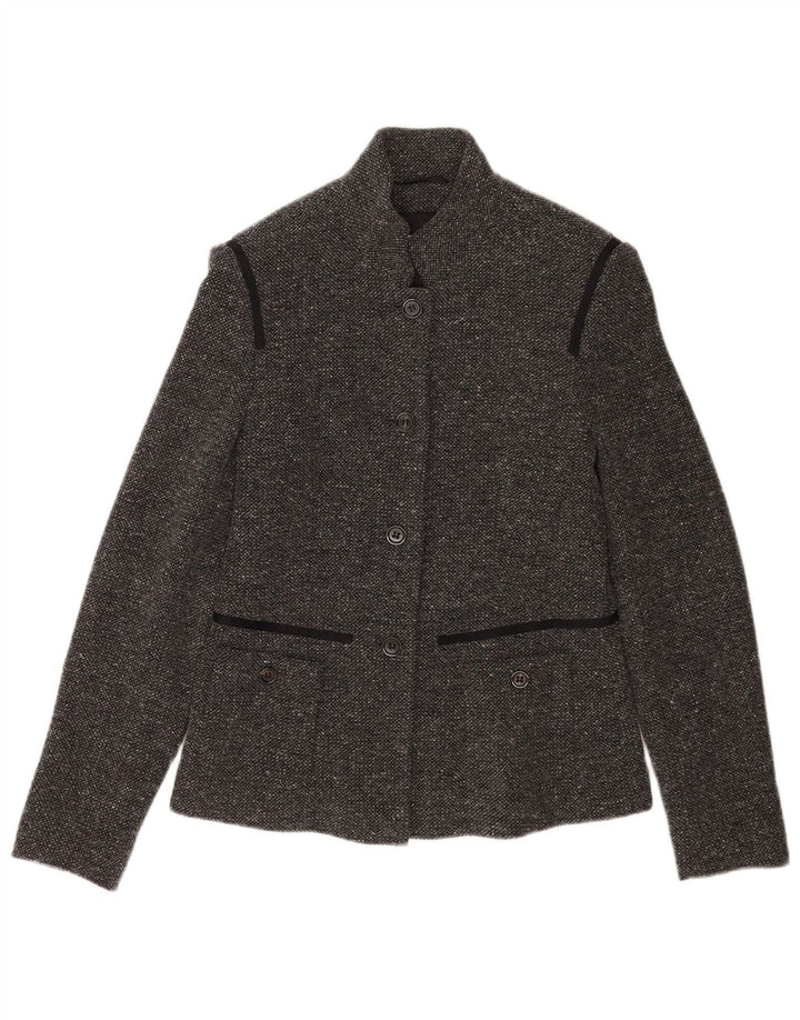 Sacou blazer pentru femei Rene Lezard, cu 4 nasturi, EU 38, gri mediu pete