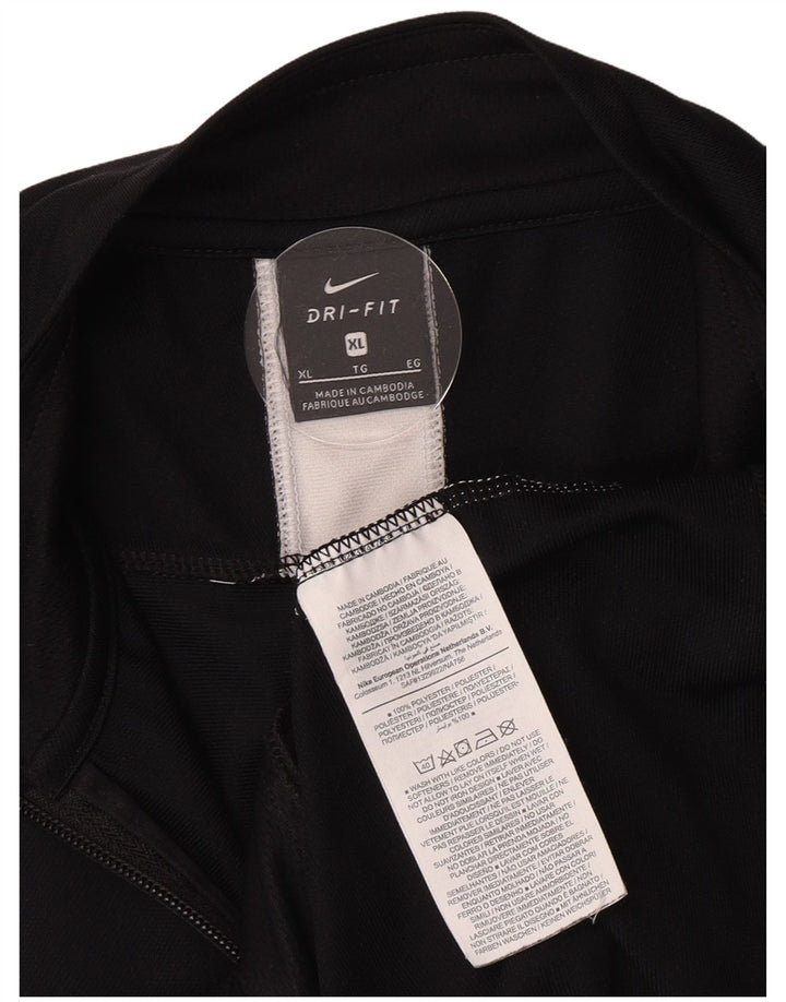 Jachetă de top pentru trening Nike Dri Fit pentru bărbați XL, poliester color bloc negru