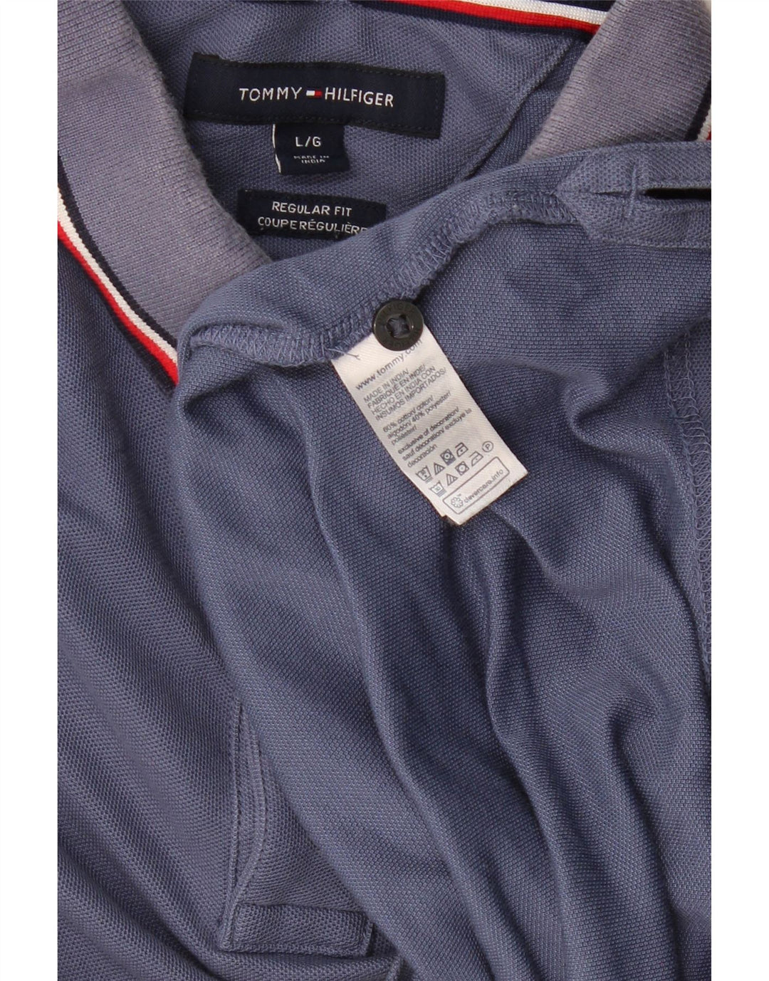 Tricou polo TOMMY HILFIGER pentru bărbați, mare, albastru, bumbac