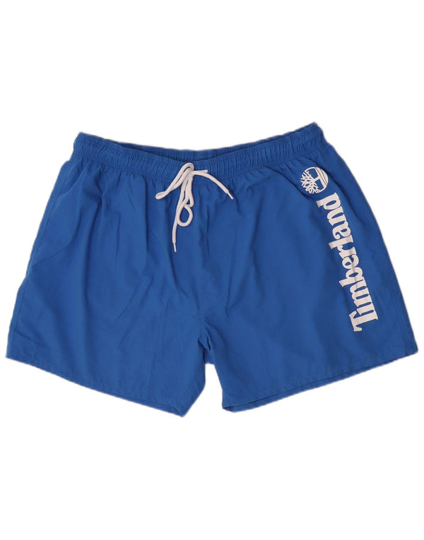 Pantaloni scurți de înot grafic Timberland pentru bărbați, mari, albastru, poliester
